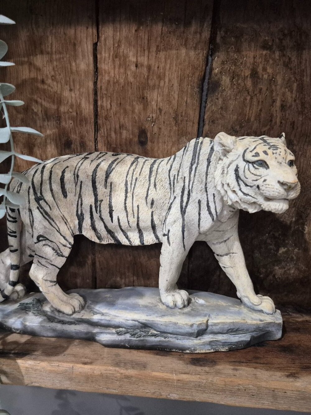 White Tiger Resin Statue